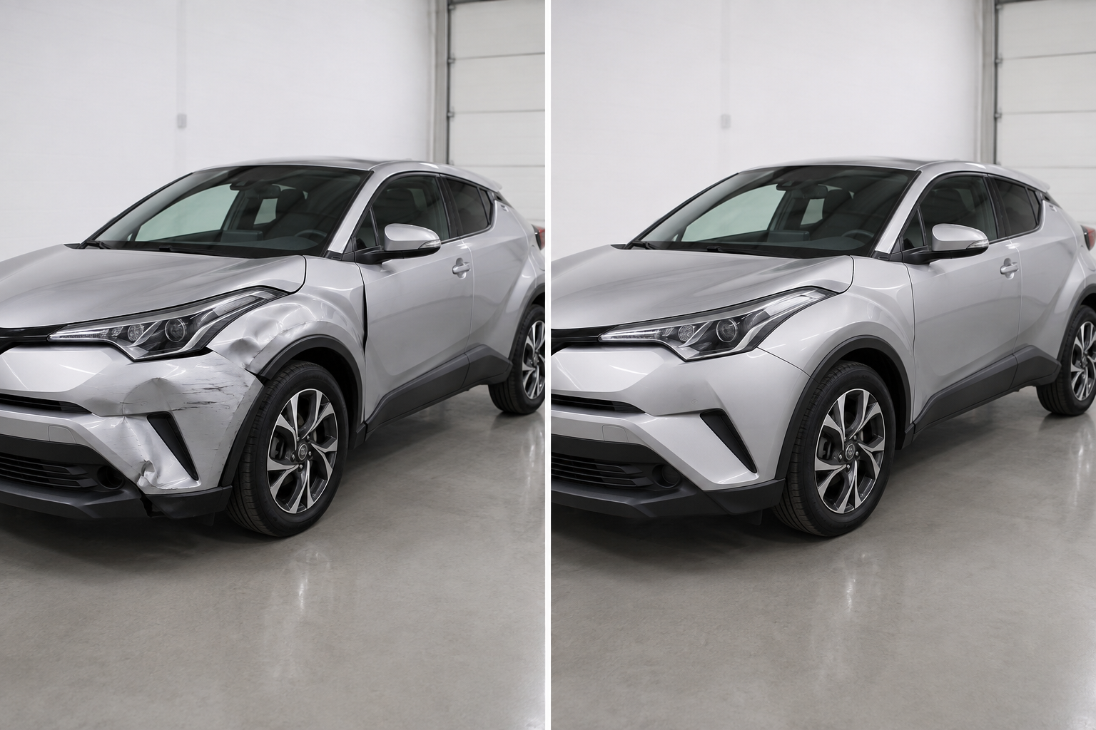 A-Class Autobody Before and After Collision Repair